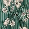 Green-Multi Poly Spandex Stretch Floral Stripe Print DB Jersey Knit Fabric By the Yard